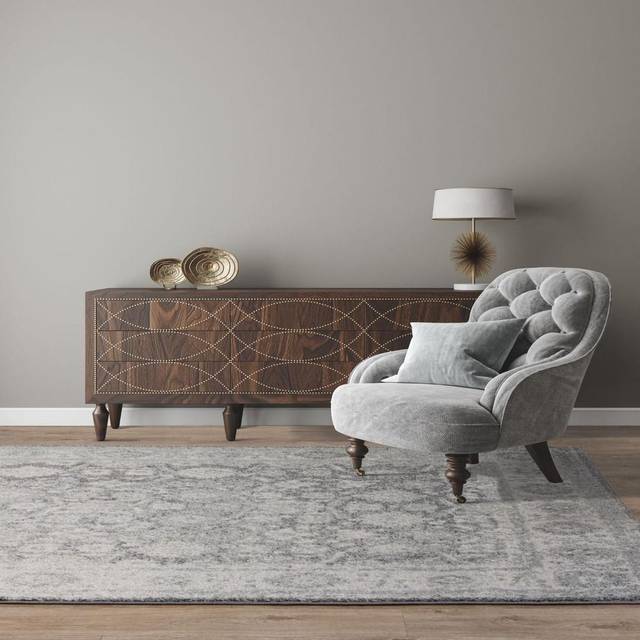 Asiatic London Muse Heritage Grey MU27 Modern Grey/Silver Rug - 120x170cm