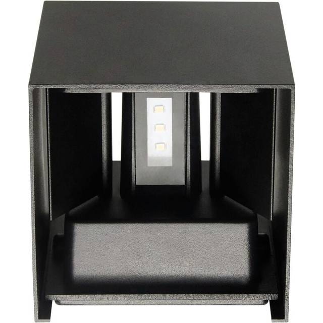 Outside Wall Lights, LED Aluminum Up Down Lights IP65 Waterproof Square Lamp Adjustable Beam for Indoor Balcony-A