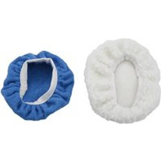 16 Packs Car Polisher Pad Bonnet Set(5 to 6 Inches) Including 12 Packs Microfiber Car Polishing Bonnet and 4 Packs Waxing Bonnet for Car Polisher