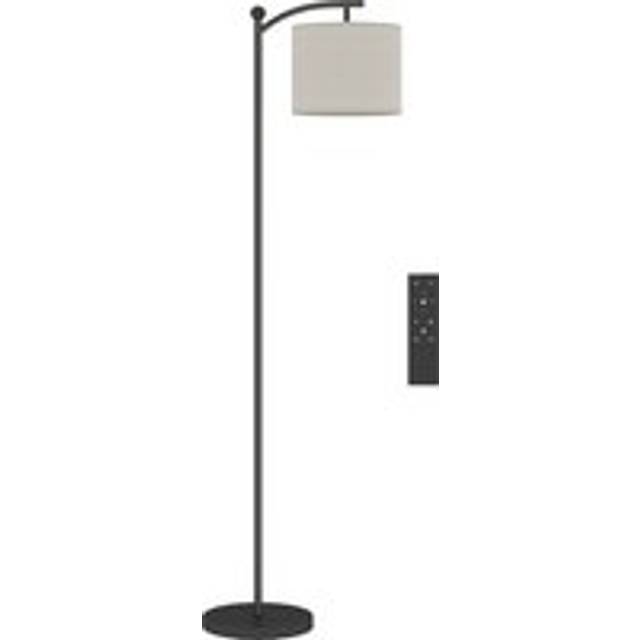 Homcom Led Floor Lamp, Stepless Dimmable Reading Standing Lamp With Magnetic Remote Control And 11 Colours Temperature & 11 Brightness Levels, 60 Min