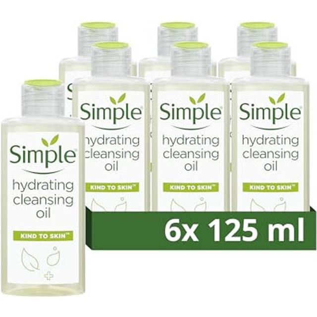 Simple Kind to Skin Hydrating Cleansing Oil cruelty-free and vegan sensitive skin cleanser 6x 125 ml