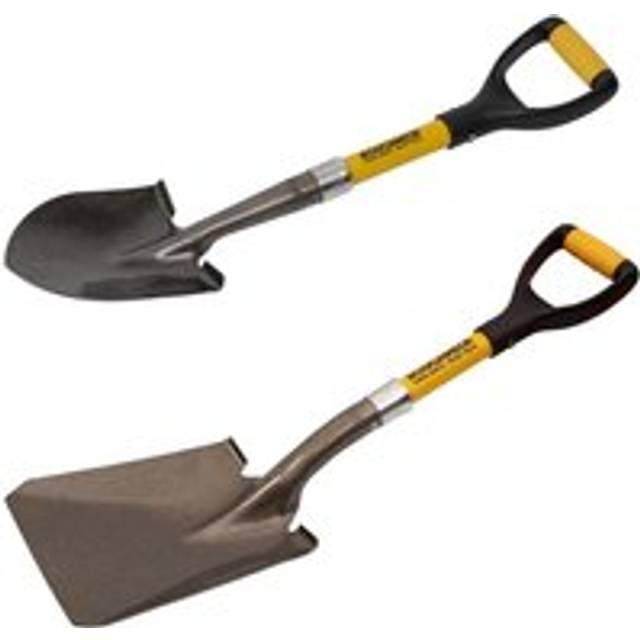 Roughneck Micro Shovel Twin Pack Round Point Bulk Square Head ROU68004 ROU68011
