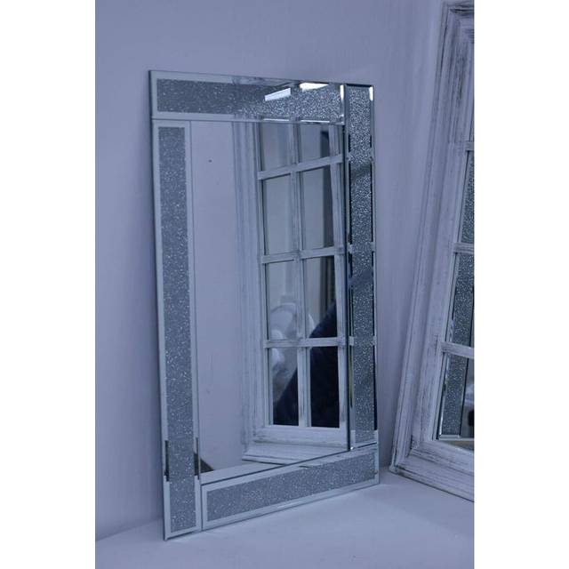 Silver Glitter Mirror Frame Lounge 60x40CM