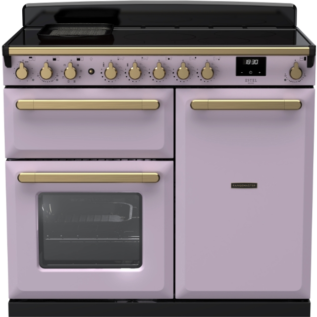 Rangemaster ESDL100EIPHTH-AB1 Range Cooker Induction - Heather / Antique Brass
