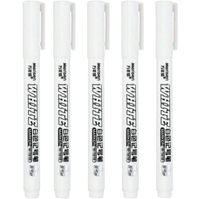 SHEIN 1 PC/5 PCS/12PCS Not Erasable White Chalk Markers Chalk Pens - White Marker Pen For Blackboard, Chalkboards, Windows, Glass, Bistro, Signs Back To Sch