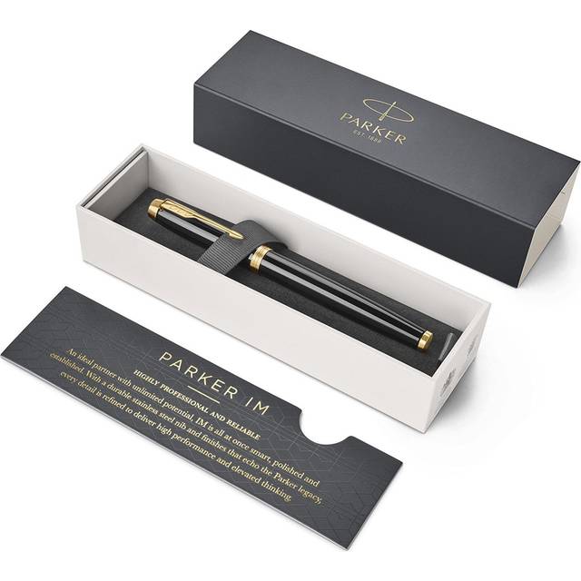 Parker IM GT Fountain Pen Medium Nib Brushed Metal Black