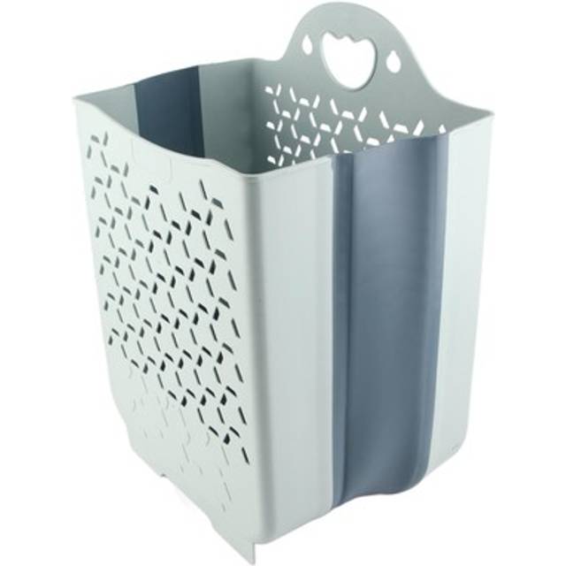 Hg (l blue)collapsible hanging laundry basket pp wall mounted collapsible