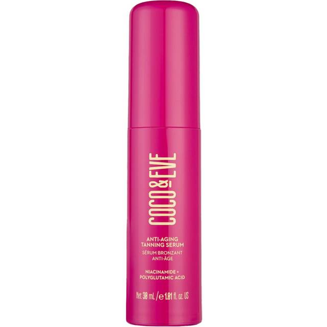 Coco & Eve Anti-Aging Tanning Serum - Face tanner with Skincare Actives for Gradual, Hydrating Glow. Natural Self Tanning Bronzer, with Niacinamide &