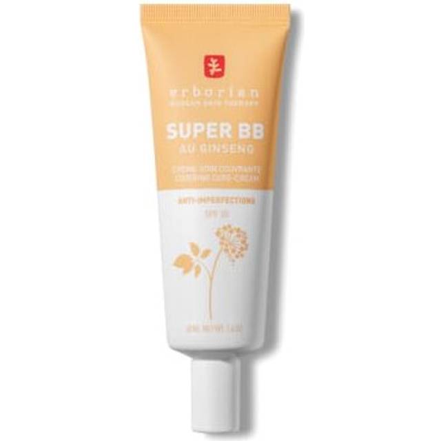 Erborian Super BB Cream with Ginseng - Full coverage BB cream for acne prone skin - Nude 40ML