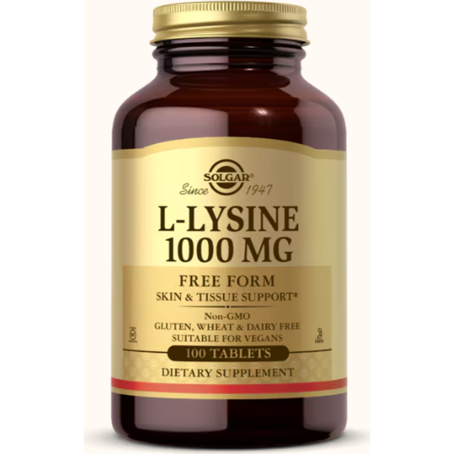 L-Lysine 1000 mg, 100 tabletter - Solgar