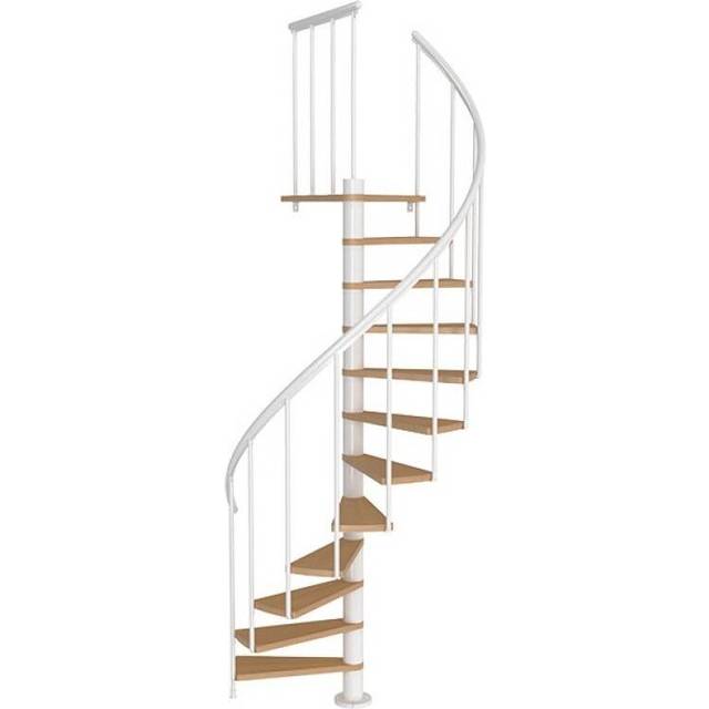 Spiraltrappa Dolle Calgary Ø140 Bokfanér Vit