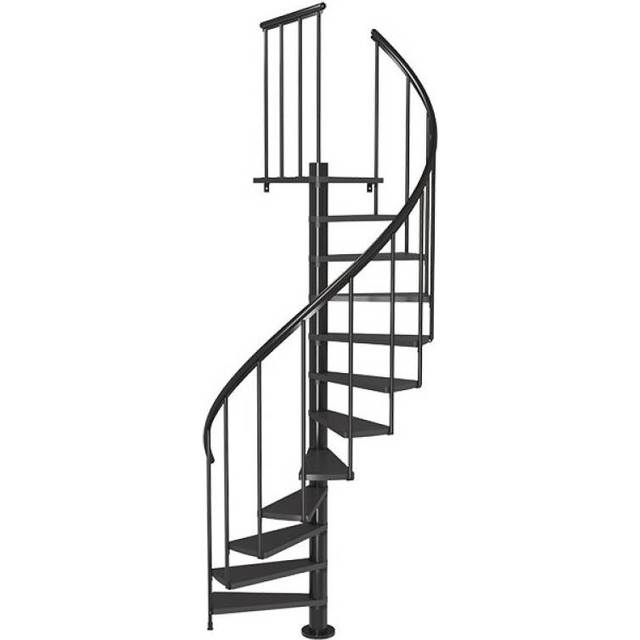 Spiraltrappa Dolle Calgary Ø120 Bokfanér Antracit