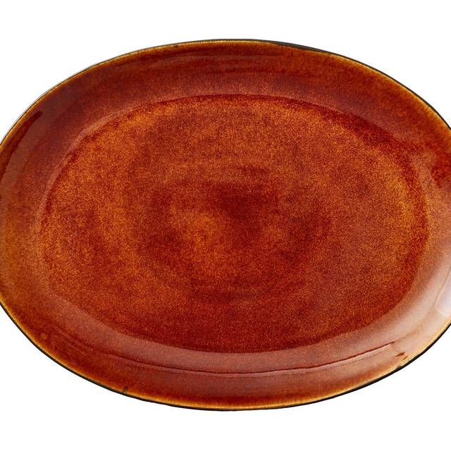 Gastro Serving Dish 25x36 cm, Black/Amber