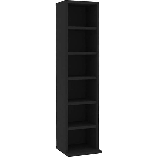Vidaxl Cd Cabinet Black 21x20x88 Cm Engineered Wood