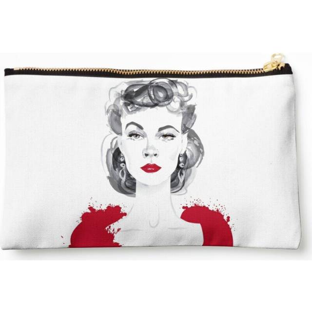 Makeup Bag Burgundy or Scarlett Cosmetic Organizer Tyvek Paper Bags Zipper Pouch