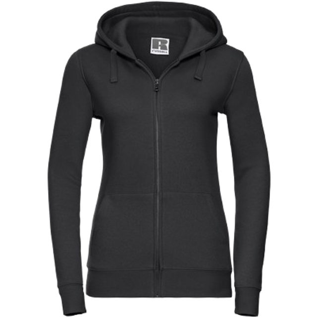 Russell Athletic Womens Ladies Premium Authentic Zipped Hoodie (3-Layer Fabric) (Black) - Size X-Large