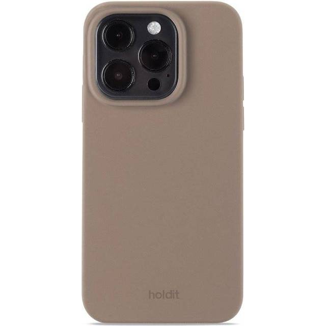 Holdit Silicone iPhone 15 Pro fodral (mockabrunt)