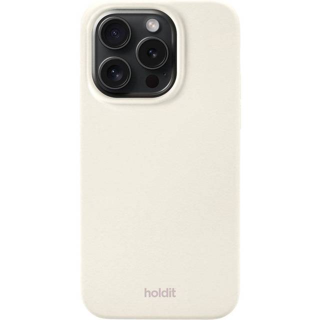 Holdit Telefonskal Silicone iPhone 15 Pro - Krämvit
