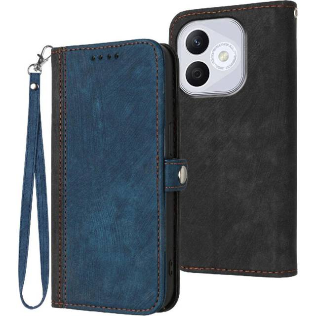 (Blue) Case for Honor 400 Lite Flip Folio Book with Card Slot Stand Pu Leather Magnetic Closure Kickstand Protective Wallet
