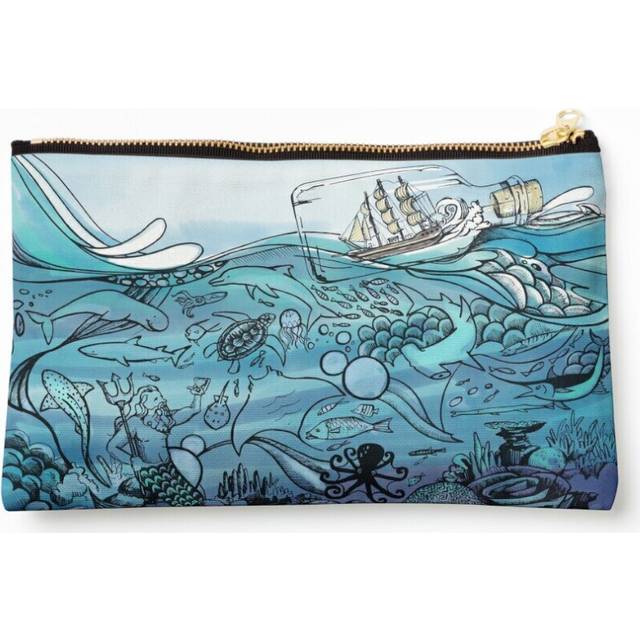 Makeup Bag Ship in a bottle Cosmetic Organizer Tyvek Paper Bags Zipper Pouch