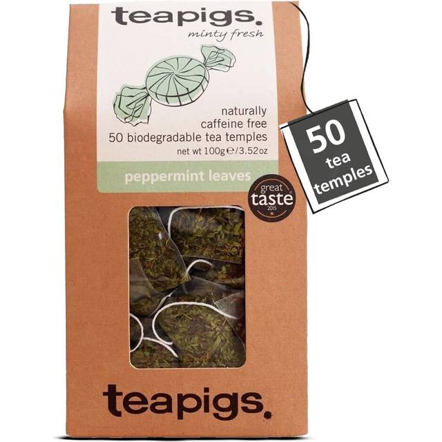 Tea Pigs Peppermint Herbal Tea Bags Made With Whole Leaves (1 Pack of 50 Teabags)
