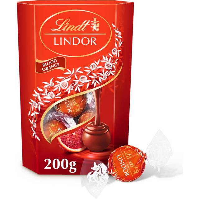 Lindt Lindor Blood Orange Milk Chocolate Truffles Box 200g