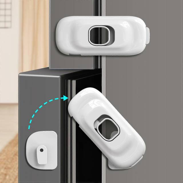 (As show, One size) Cabinet Fridge Locks Baby Proofing, 6 Pack Child Proof Cabinet Refrigerator Locks, Baby Child Safety Frigerator Locks for Cabinets