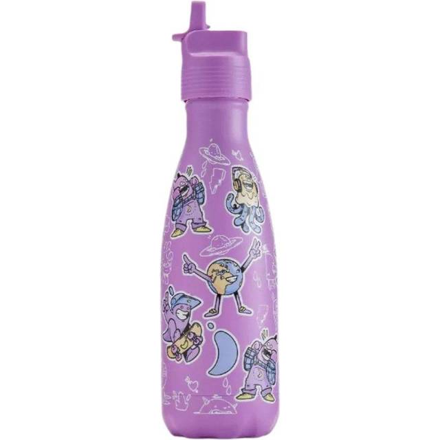 Chilly's Kids' Crew Leak-Proof Insulated Drinks Bottle, 350ml, Purple