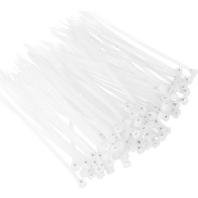 100pcs Push Mount Zip Ties 4 Inch Cable Zip Tie Mounts Nylon, White