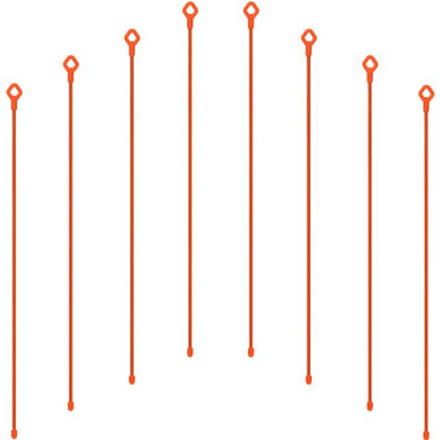 Rubber Twist Ties, 18 Inch Silicone Reusable Twist Ties, 8 Pcs, Orange