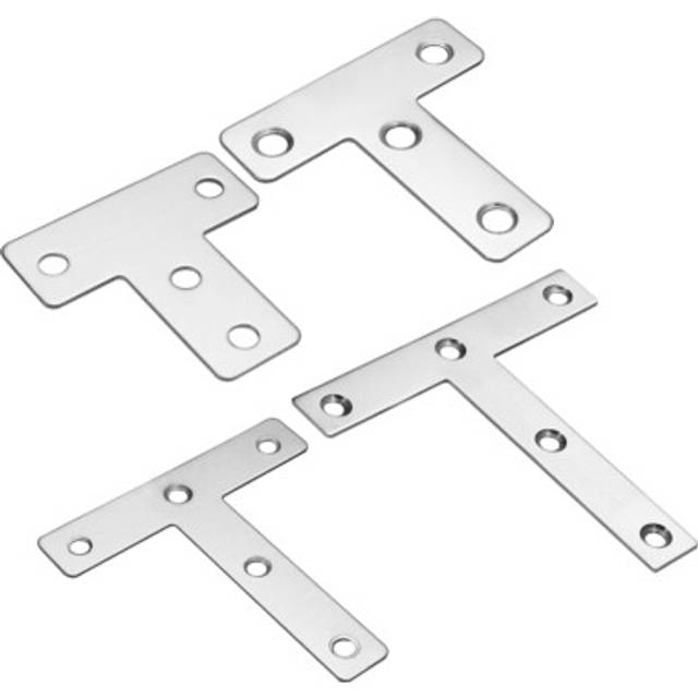 Flat Plate T Shape, 40mm-120mm, Angle Corner Brace Repair Brackets