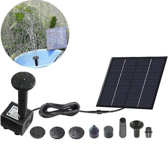 (As show, One size) Birdbath Fountain, Solar Power Water Pump Panel Kit Submersible