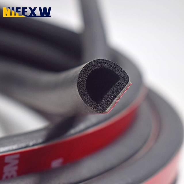 (4 meter) Universal Rubber Door Seal Strip D-Shape Door Seal Weather Stripping Rubber