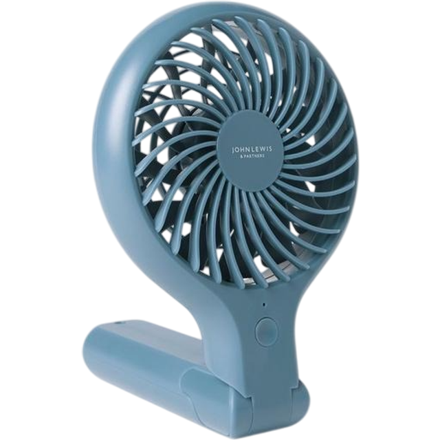 John Lewis Handheld & Foldable Desk Fan, 4 inch