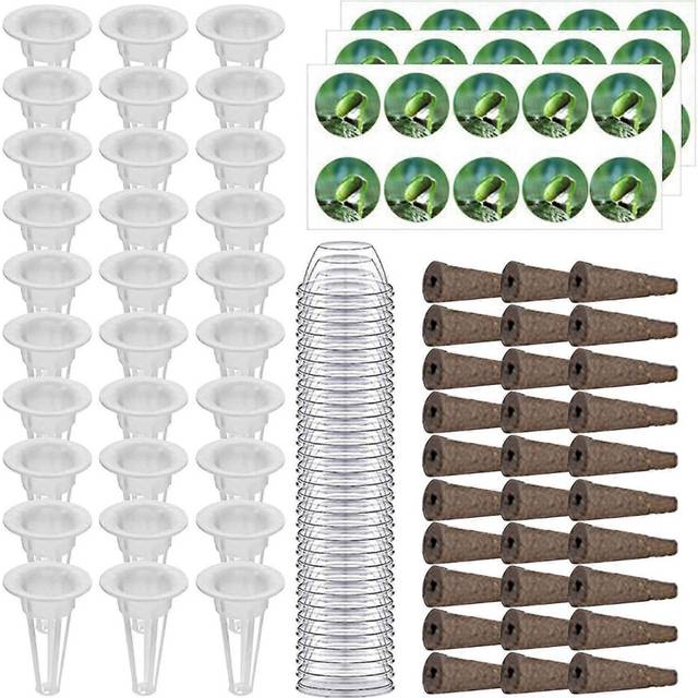 (As show, One size) Plant Starting Basket Kit - High Durability Slotted Design Plastic Grow Sponges for Hydroponics