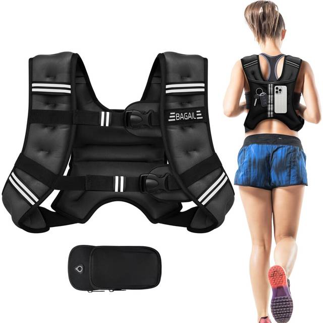 BAGAIL Weighted Vest for Strength Training, Bust Size Adjustable, Convenient Pocket, Iron Sand Weighted Vest, Ideal for Gym Workouts, Yoga Training