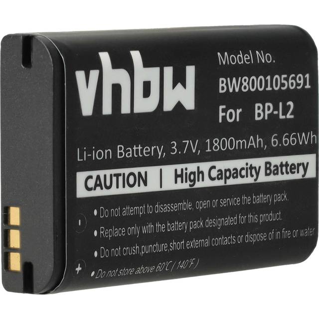 Vhbw - Battery compatible with Tascam GT-R1, DR-100 mkii, DR-100, DR-1 Dictaphone (1800 mAh, 3.7 v, Li-Ion)