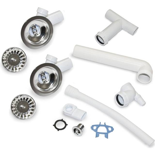 Villeroy &amp; Boch Chrome Kitchen Sink Basket Strainer Waste Kit 8235