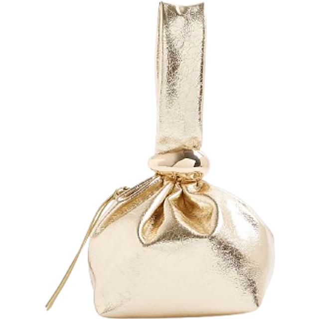 River Island Womens Gold Metal Grab Bag - One Size