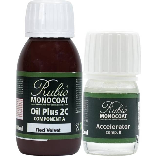 Rubio Monocoat Wood Stain & Finish 65 ft - Red Velvet | Oil Plus 2C | Quick-Dry  Eco-Friendly Linseed Wood Oil for Indoor Use  Includes Accelerat