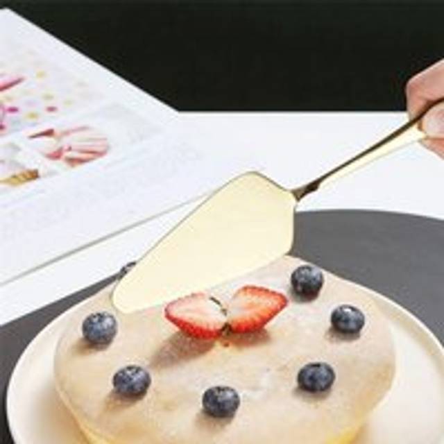 Tlily - Gold Cake Server, Knife Set and Wedding Cake Server, 6 Pieces Set