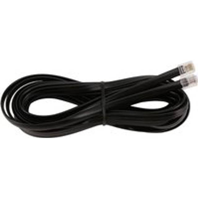 Tlily - 6P6C RJ11 Telephone Extension Fax Modem Cable Line 5M Length Black