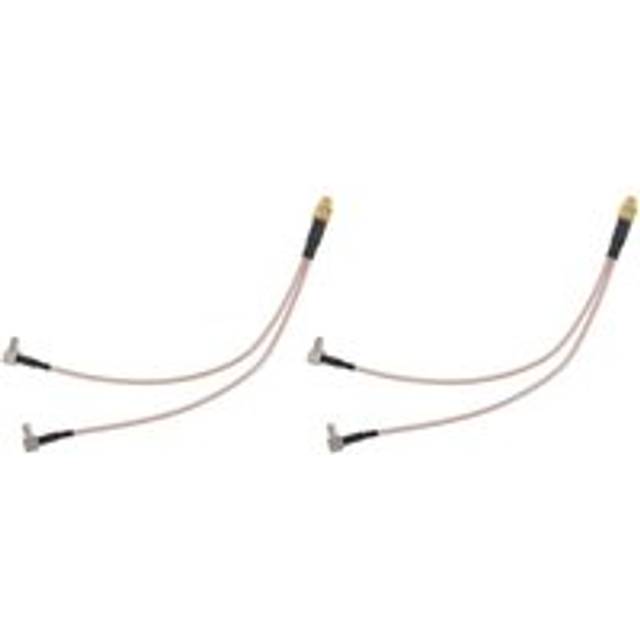 Tlily - 2X 8 Inch Sma to y Type 2 x Ts9 Angle Male Connector Splitter Combiner Cable, Gold and Silver