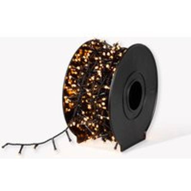 LED Compact Twinkle Soft Gold 500 Bulbs - Black