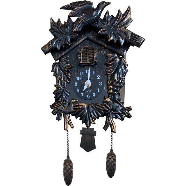 WALPLUS 24x31x13cm Black Forest Cuckoo Clock Classic Clock Home DIY Decoration Office Accessories Minimalist Design Bedroom Decor Stylish Living Room