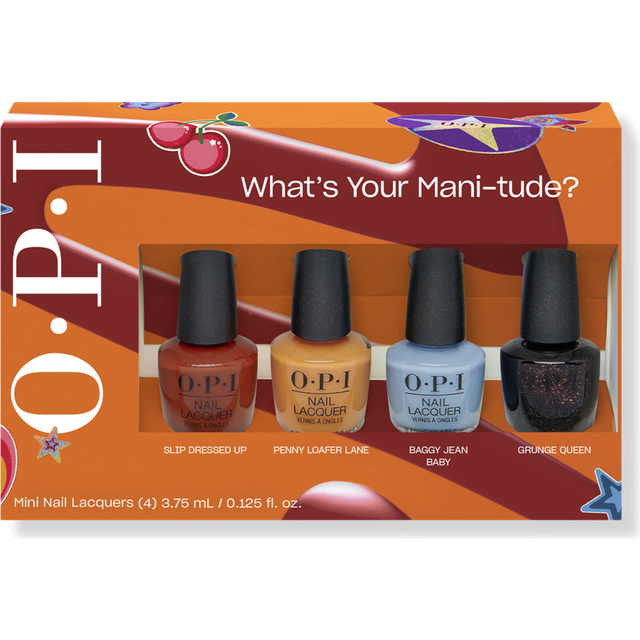 OPI What's Your Mani-Tude Mini Nail Lacquer 4pc - NEW