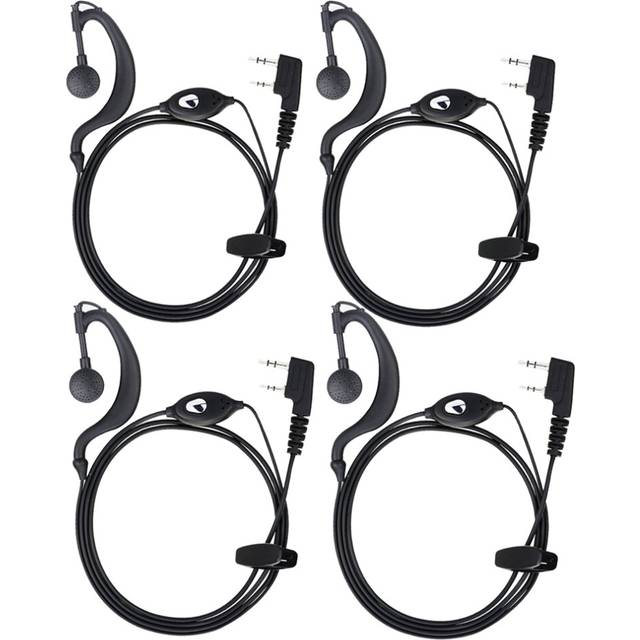 (4pcs) 10pcs BAOFENG Radio 2pin K Port Earpiece Ptt Mic Headset for Handheld Walkie Talkie Earphone For UV5R UV10R BF-888S UV16