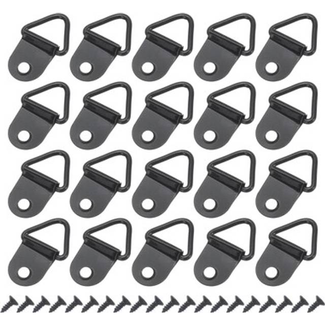 100pcs triangle ring picture hangers with screws, single hole with screw(black)