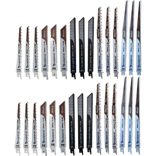 Reciprocating Sabre Saw Blade Set 30 Piece Recip Fast Cut - Makita Dewalt Bosch