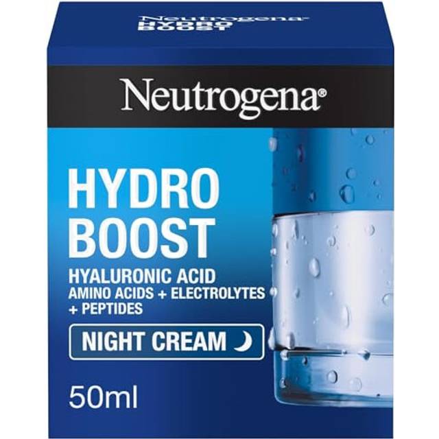 Neutrogena Hydro Boost Night Face Cream (1x 50ml), Night Cream With Hyaluronic Acid for Advanced Hydration for 72 Hours, Suitable for Dry Skin